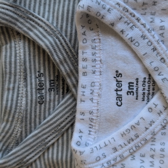 carter's 2-pack kimono style cotton long sleeve bodysuit bundle 3 months baby - Picture 7 of 7